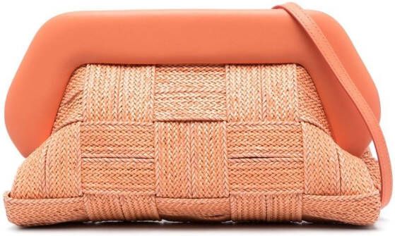 Themoirè Abrikozen clutch Oranje