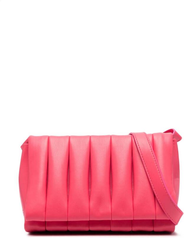 Themoirè Aria gewatteerde crossbodytas Roze