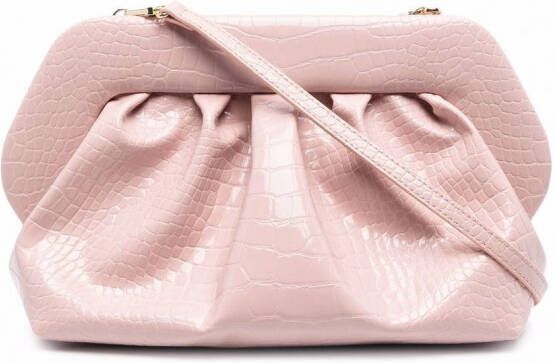 Themoirè Bios clutch met reliëf Roze