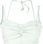 Themoirè Bralette top van imitatieleer Groen - Thumbnail 1