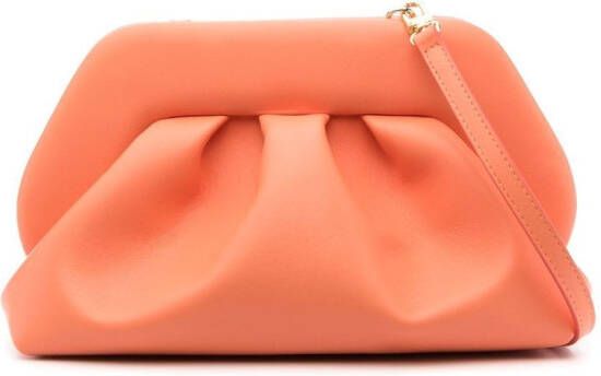 Themoirè Tia clutch van imitatieleer Oranje