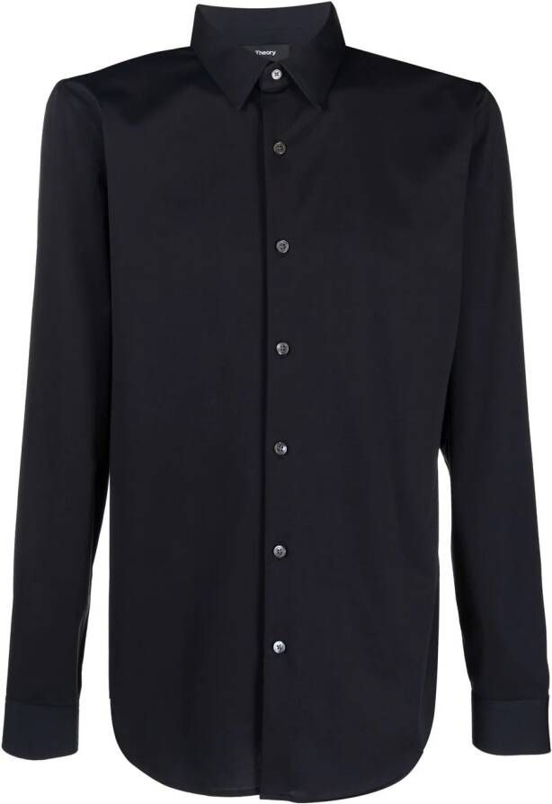 Theory Button-up overhemd Blauw