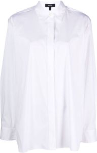 Theory cotton button-down shirt Wit