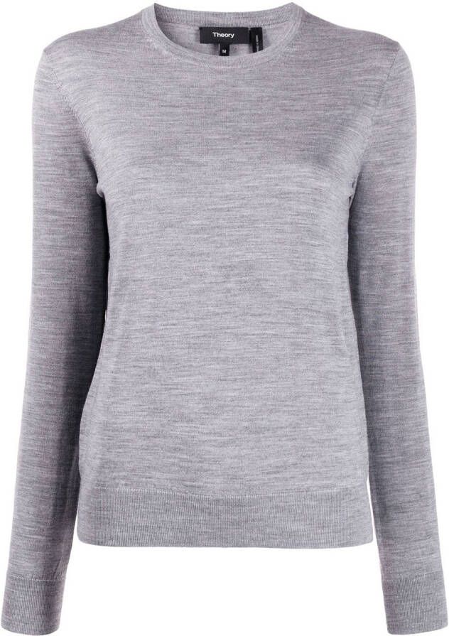 Theory Gebreide trui Grijs