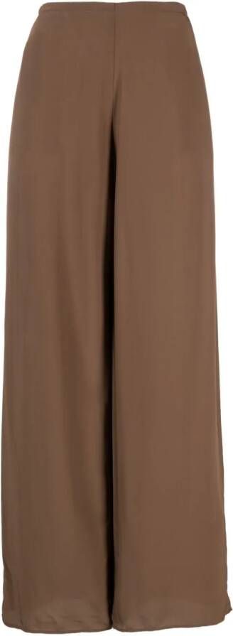 Theory High waist palazzo broek Bruin