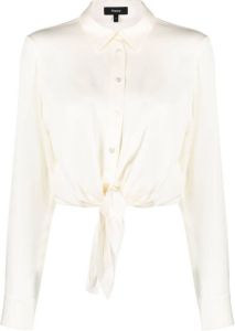 Theory Zijden blouse Wit