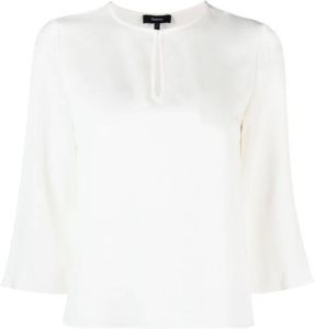 Theory Blouse met lage hals Wit