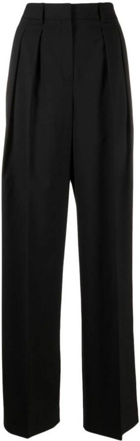 Theory Pantalon met wijde pijpen Zwart