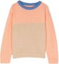 There Was One Kids Sweater met colourblocking Beige - Thumbnail 1