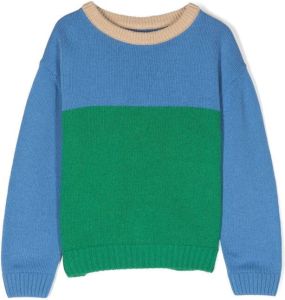 There Was One Kids Sweater met colourblocking Groen
