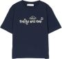 There Was One Kids T-shirt met logoprint Blauw - Thumbnail 1