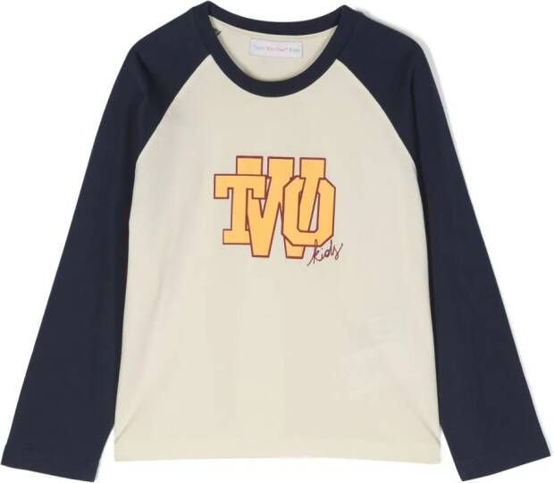 There Was One Kids T-shirt met logoprint Wit