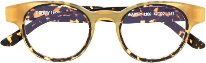 Thierry Lasry Bril met rond montuur Bruin
