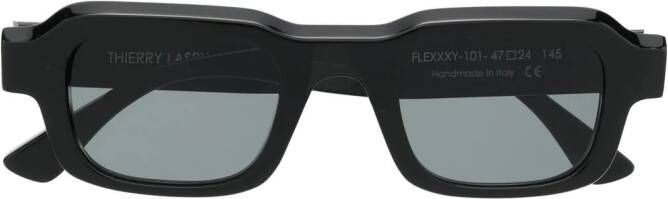 Thierry Lasry Flexxxy zonnebril met rechthoekig montuur Zwart