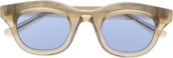 Thierry Lasry Zonnebril met rechthoekig montuur Beige