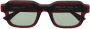 Thierry Lasry Vendetty zonnebril met vierkant montuur Rood - Thumbnail 1
