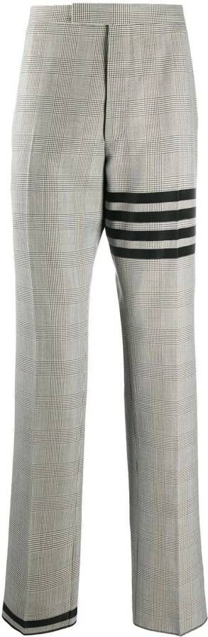 Thom Browne 4-Bar Prince of Wales trousers Zwart