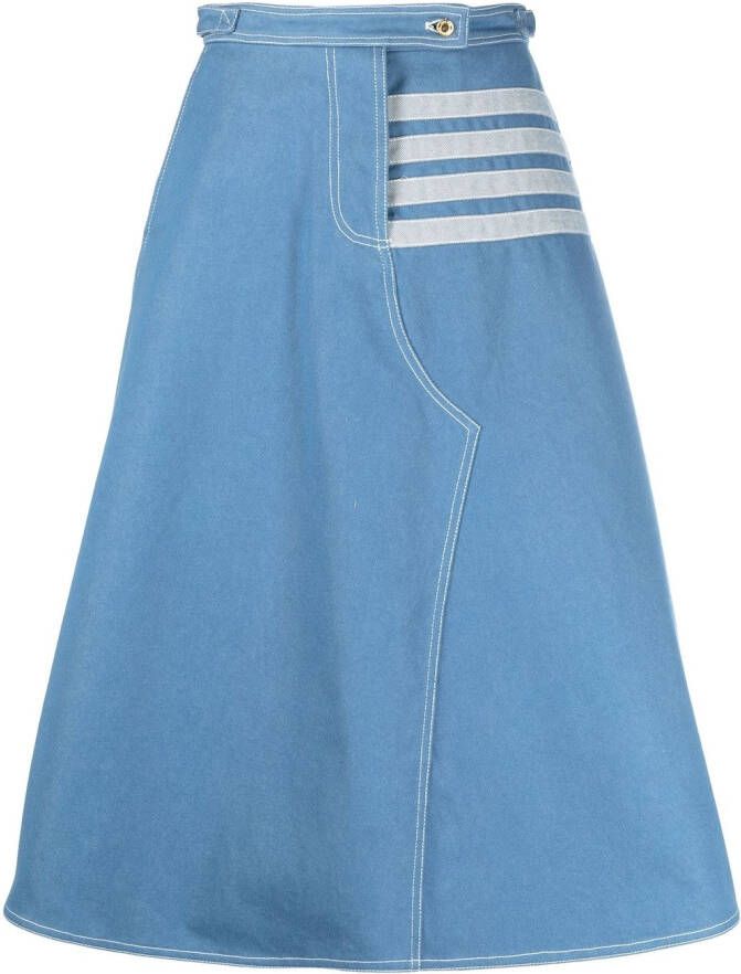 Thom Browne Gestreepte rok Blauw