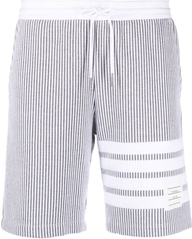 Thom Browne Gestreepte shorts Grijs