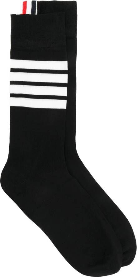Thom Browne 4-bar stripe socks Zwart