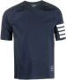 Thom Browne T-shirt met 4 strepen Blauw - Thumbnail 1