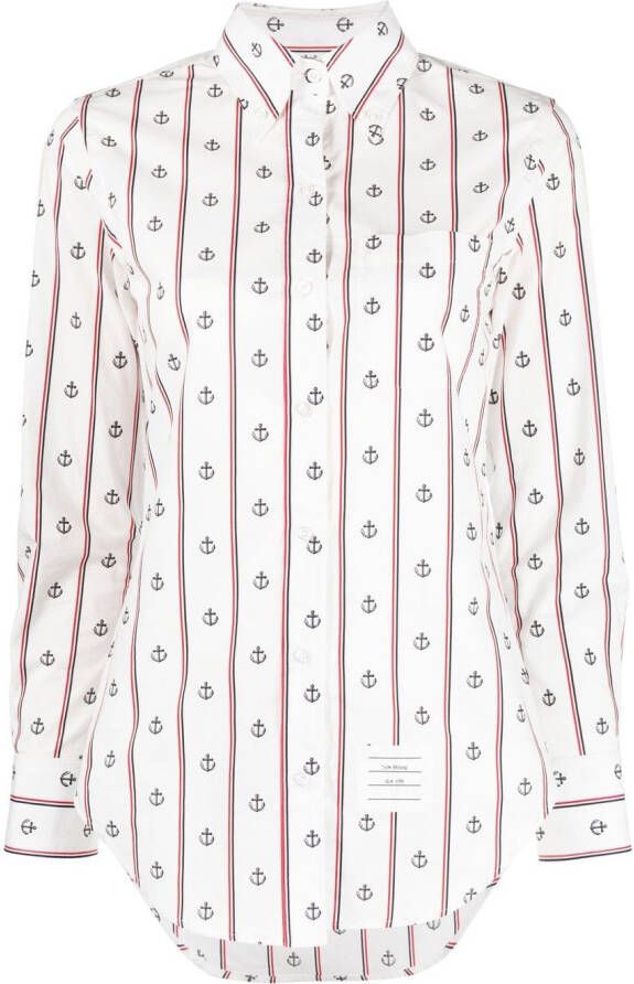 Thom Browne Zijden blouse Beige