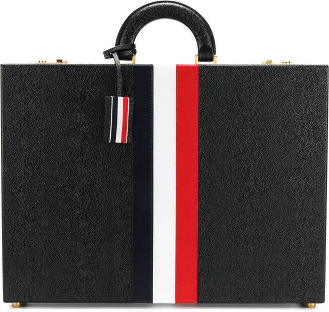 Thom Browne "Attache Case With Red Zwart