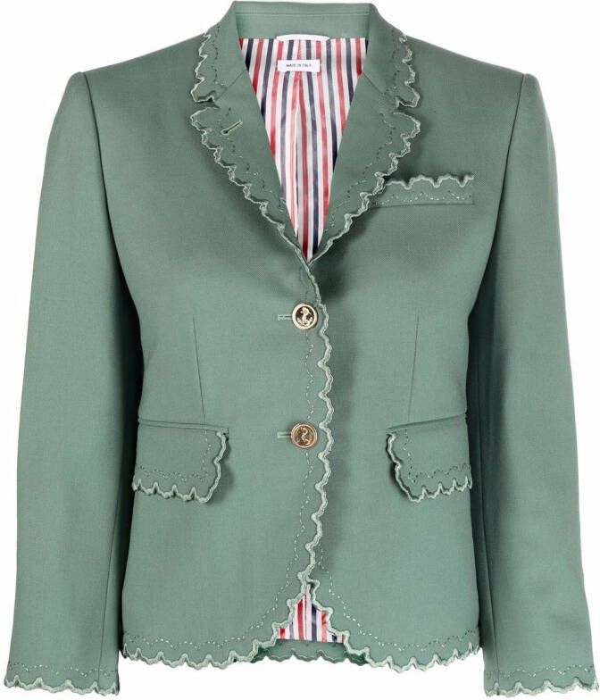 Thom Browne Blazer met enkele rij knopen Groen