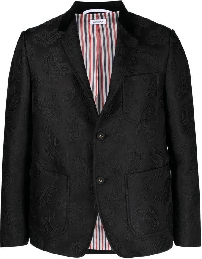 Thom Browne Blazer met enkele rij knopen Zwart