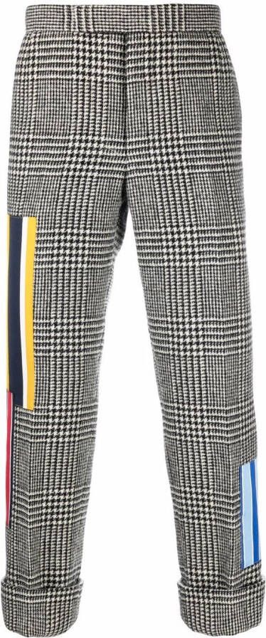 Thom Browne Broek met patchwork Zwart