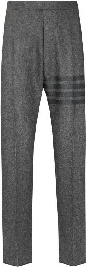 Thom Browne Broek met vier strepen Grijs