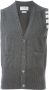 Thom Browne cardigan zonder mouwen Grijs - Thumbnail 1
