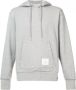 Thom Browne Center-Back Stripe Loopback gebreide trui met capuchon Grijs - Thumbnail 1