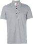 Thom Browne Center-Back Stripe Relaxed Fit Short Sleeve Pique Polo Grijs - Thumbnail 1