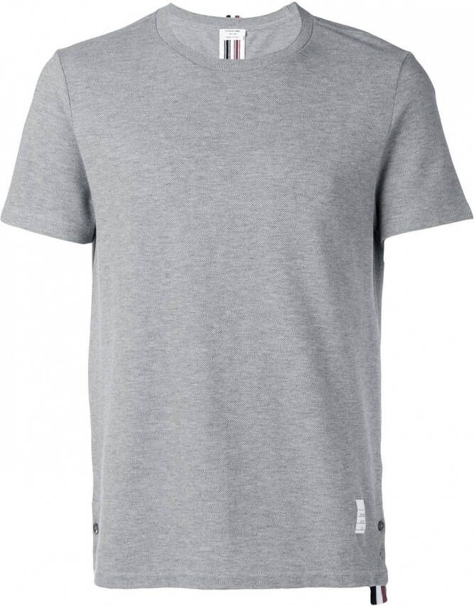 Thom Browne T-shirt met RWB-streep Grijs