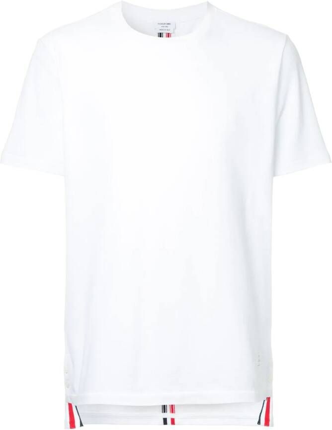 Thom Browne T-shirt met RWB-streep Wit