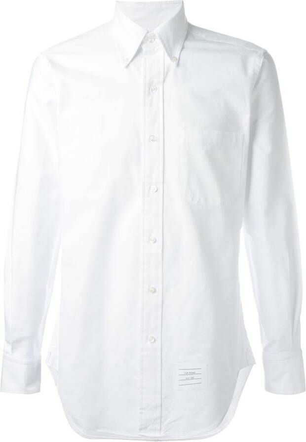 Thom Browne Classic Long Sleeve Shirt In White Oxford Wit