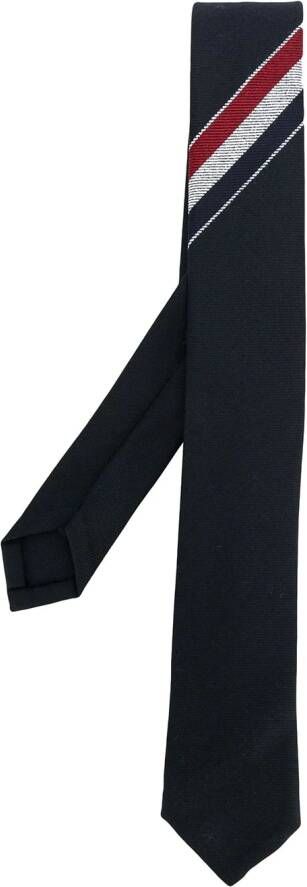 Thom Browne classic tie with engineered stripes Blauw