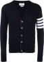 Thom Browne Classic V-neck Cardigan In Fine Merino Wool Blauw - Thumbnail 1