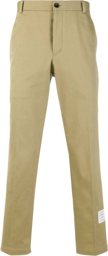 Thom Browne Cotton Twill Unconstructed Chino Trouser Beige