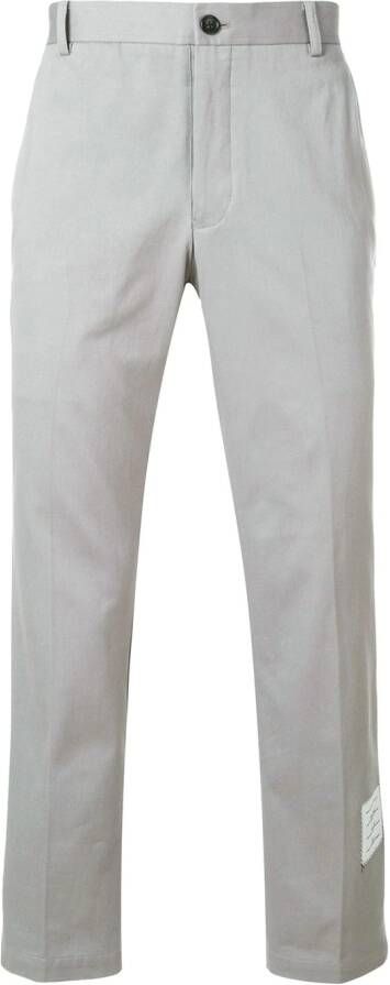 Thom Browne Cotton Twill Unconstructed Chino Trouser Grijs