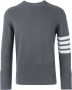 Thom Browne Crewneck Pullover With 4-Bar Stripe In Medium Grey Cashmere Grijs - Thumbnail 1