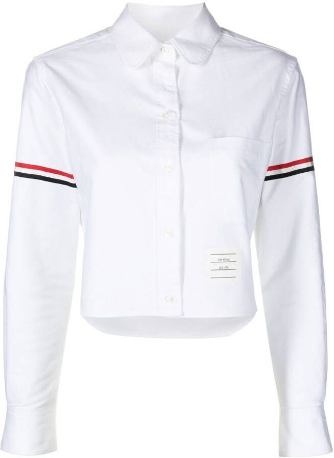 Thom Browne Cropped blouse 100 WHITE