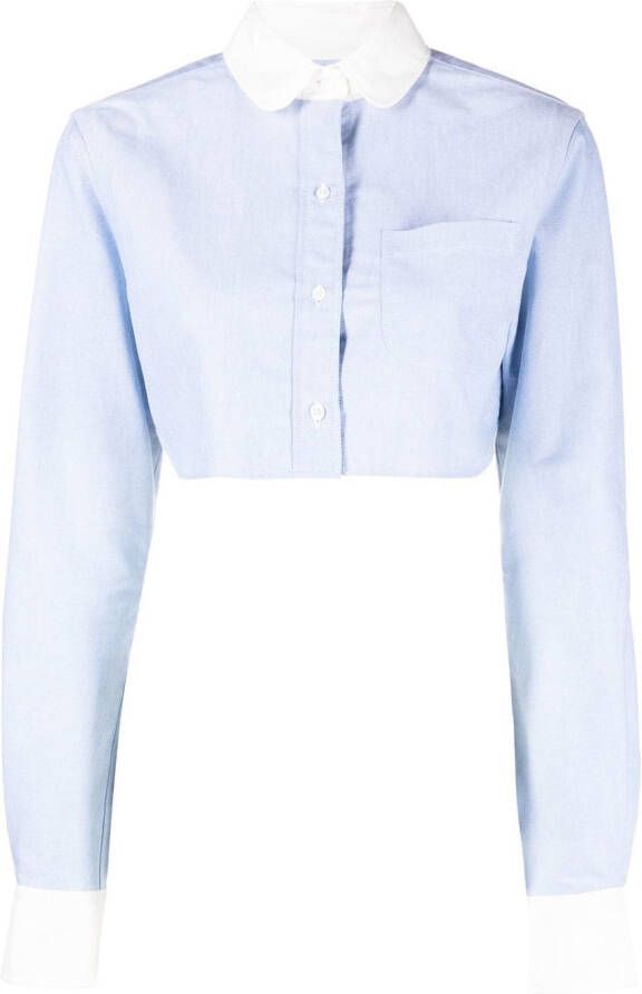 Thom Browne Cropped blouse Blauw