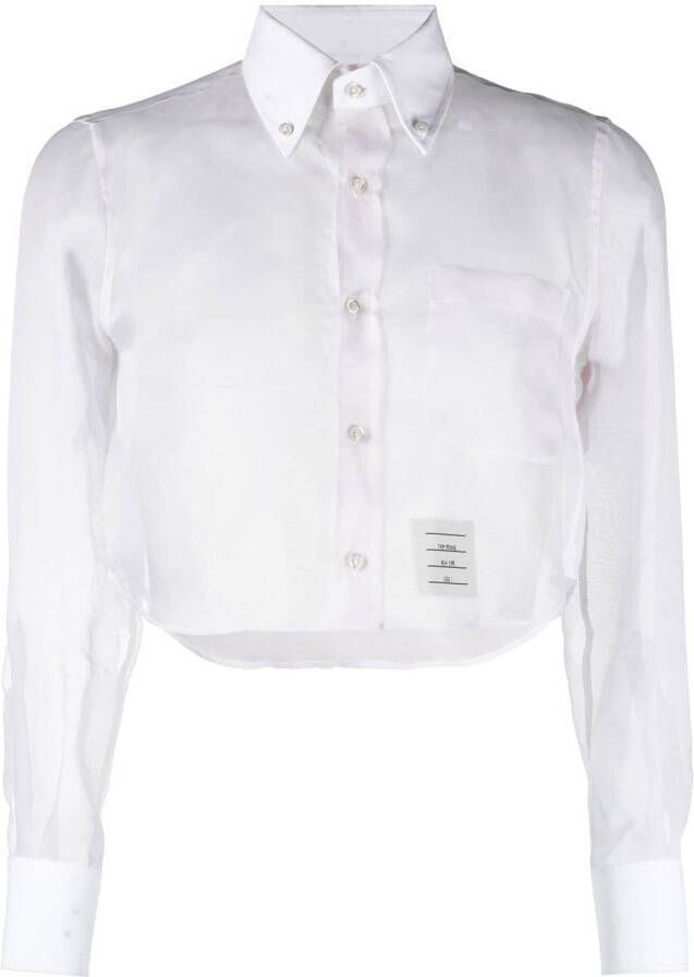 Thom Browne Cropped overhemd Wit