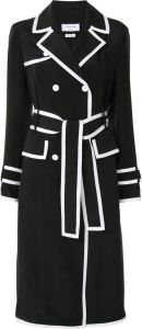 Thom Browne double-breasted silk coat 415 Navy
