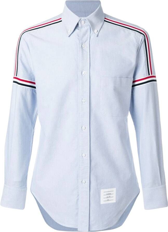 Thom Browne Elastic Stripe Classic Oxford Shirt Blauw
