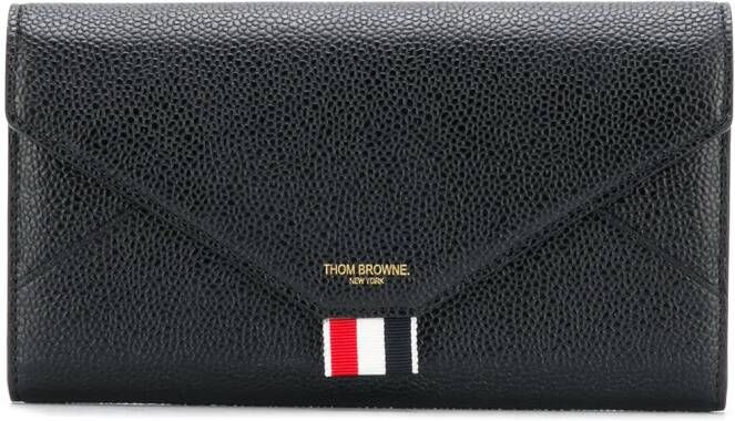 Thom Browne Envelope Continental Wallet Zwart