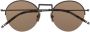 Thom Browne Eyewear Zonnebril met rond montuur Zwart - Thumbnail 1