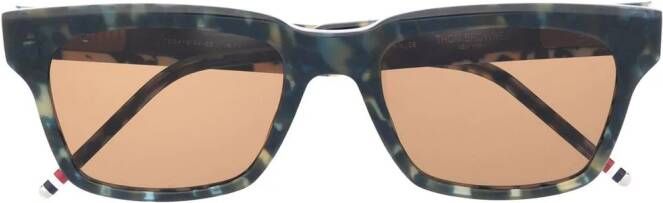 Thom Browne Eyewear TB 418 zonnebril met RBW streep Blauw